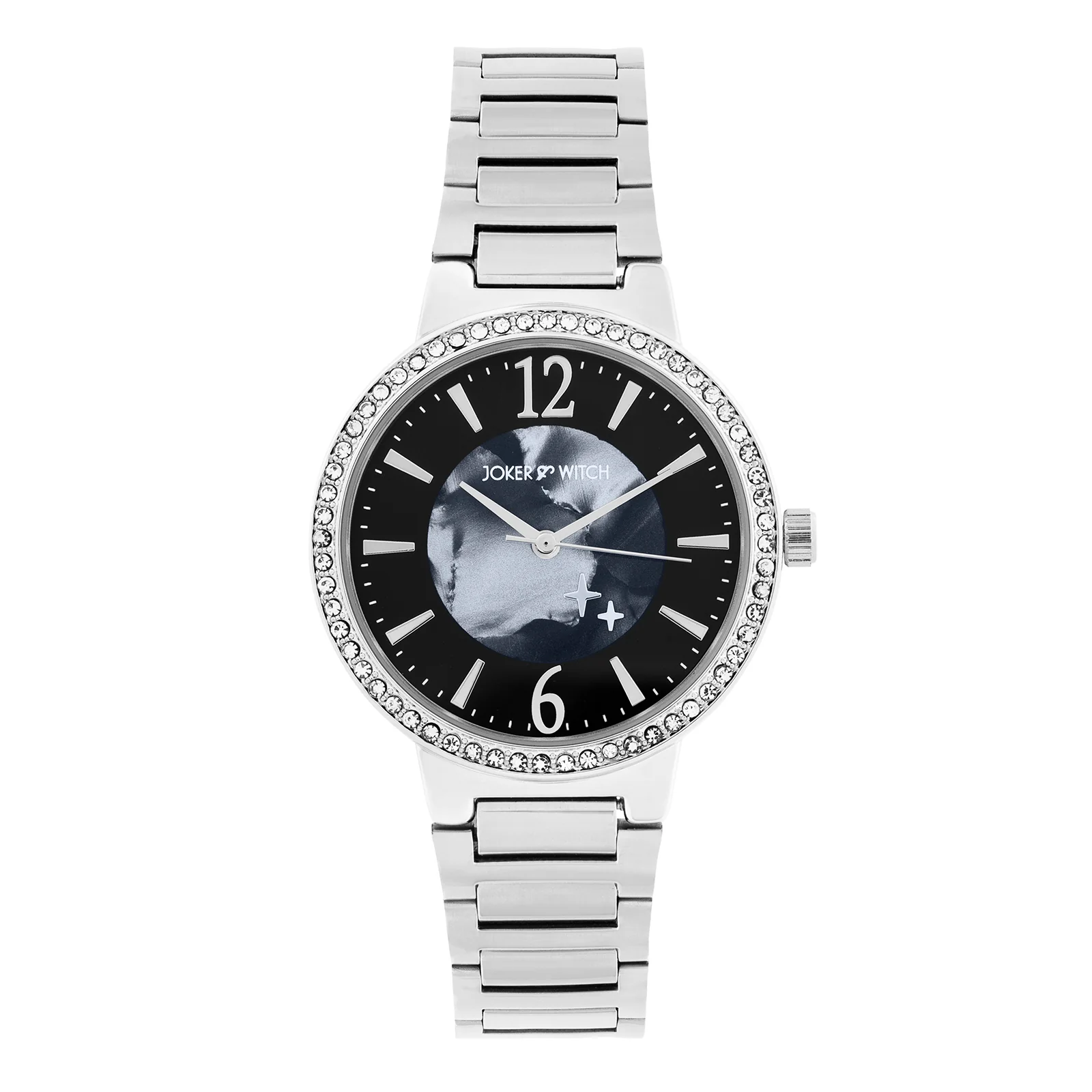 Mirage Black Medium Dial Silver Linked Chain Strap Women's Watch - Image 3