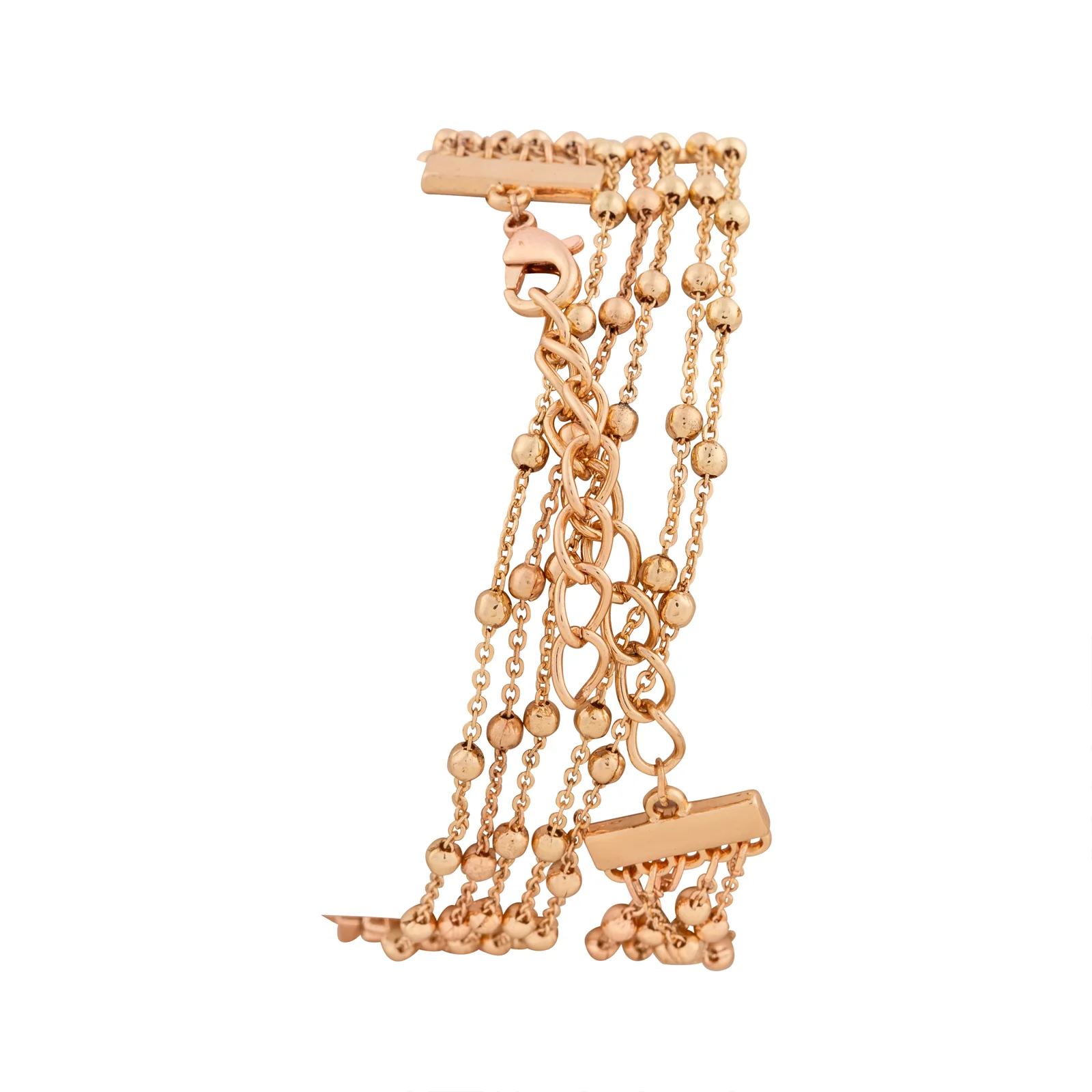 Nami Black Medium Dial Rose Gold Chain Wrap Around Strap Women's Watch - Image 5