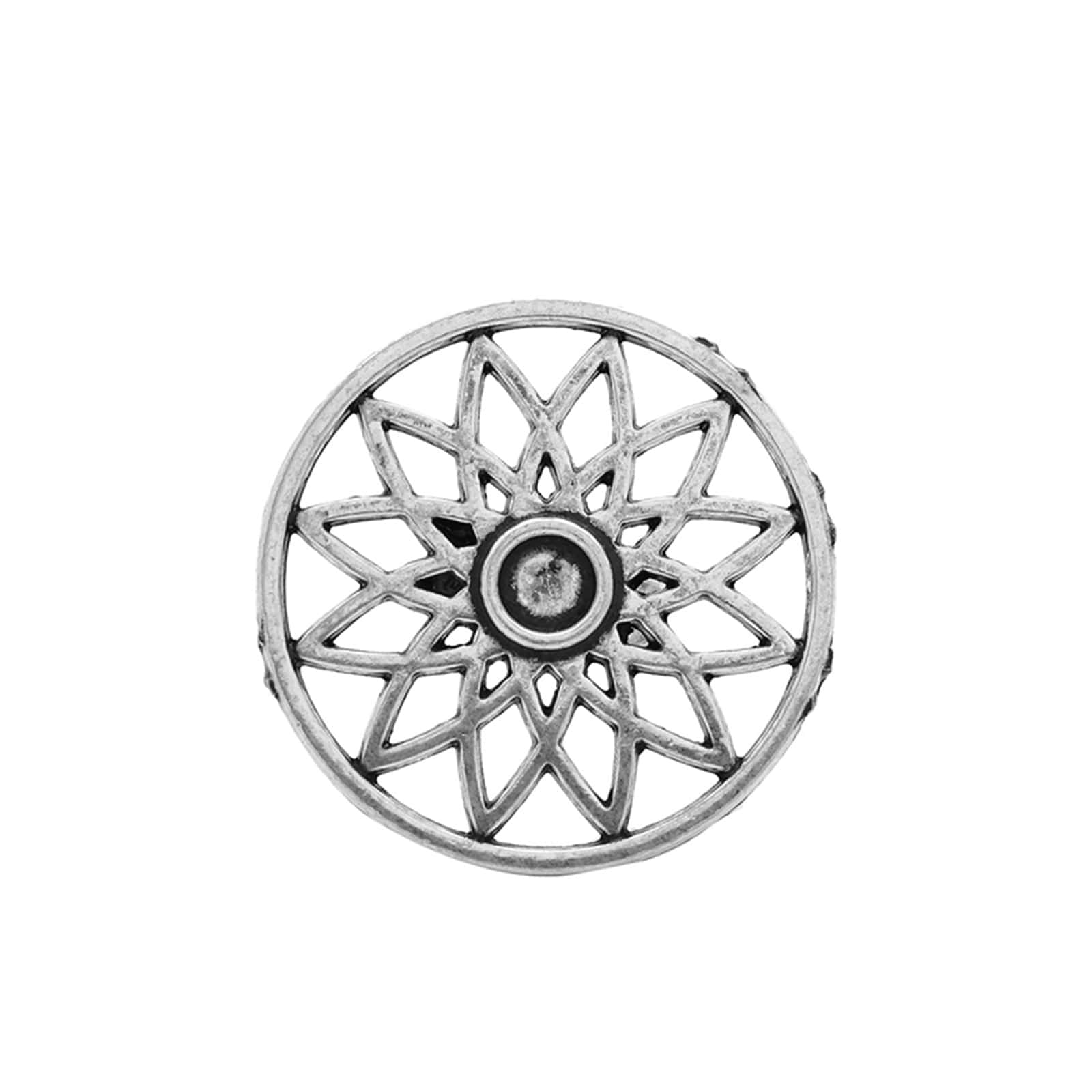 Pallavi Silver Oxidized Filigree Ring - Image 2