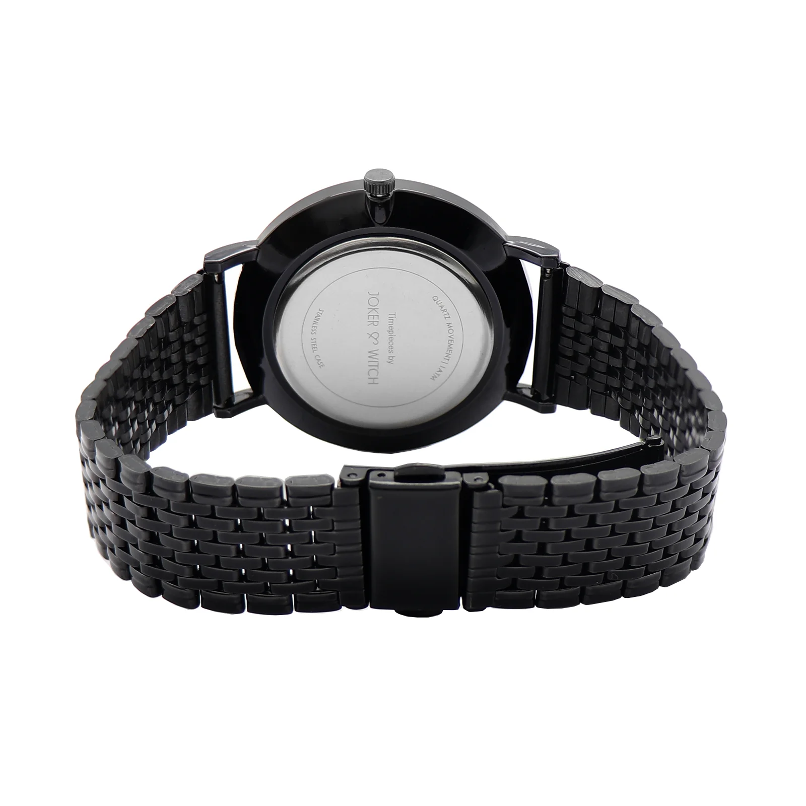 Noel Black Large Dial Linked Chain Strap Men's Watch - Image 5
