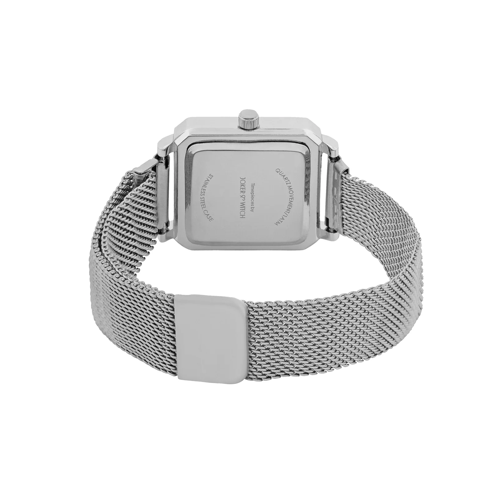 Octa Lavender Small Square Rhinestone Dial Silver Magnetic Strap Women's Watch - Image 6