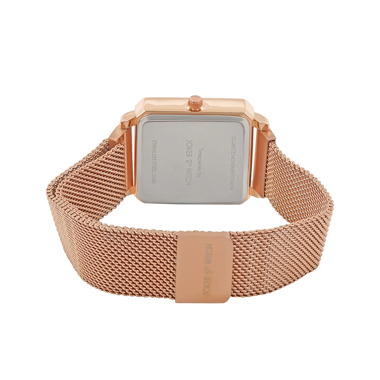 Octa White Small Square Rhinestone Dial Rose Gold Magnetic Strap Women's Watch - Image 6