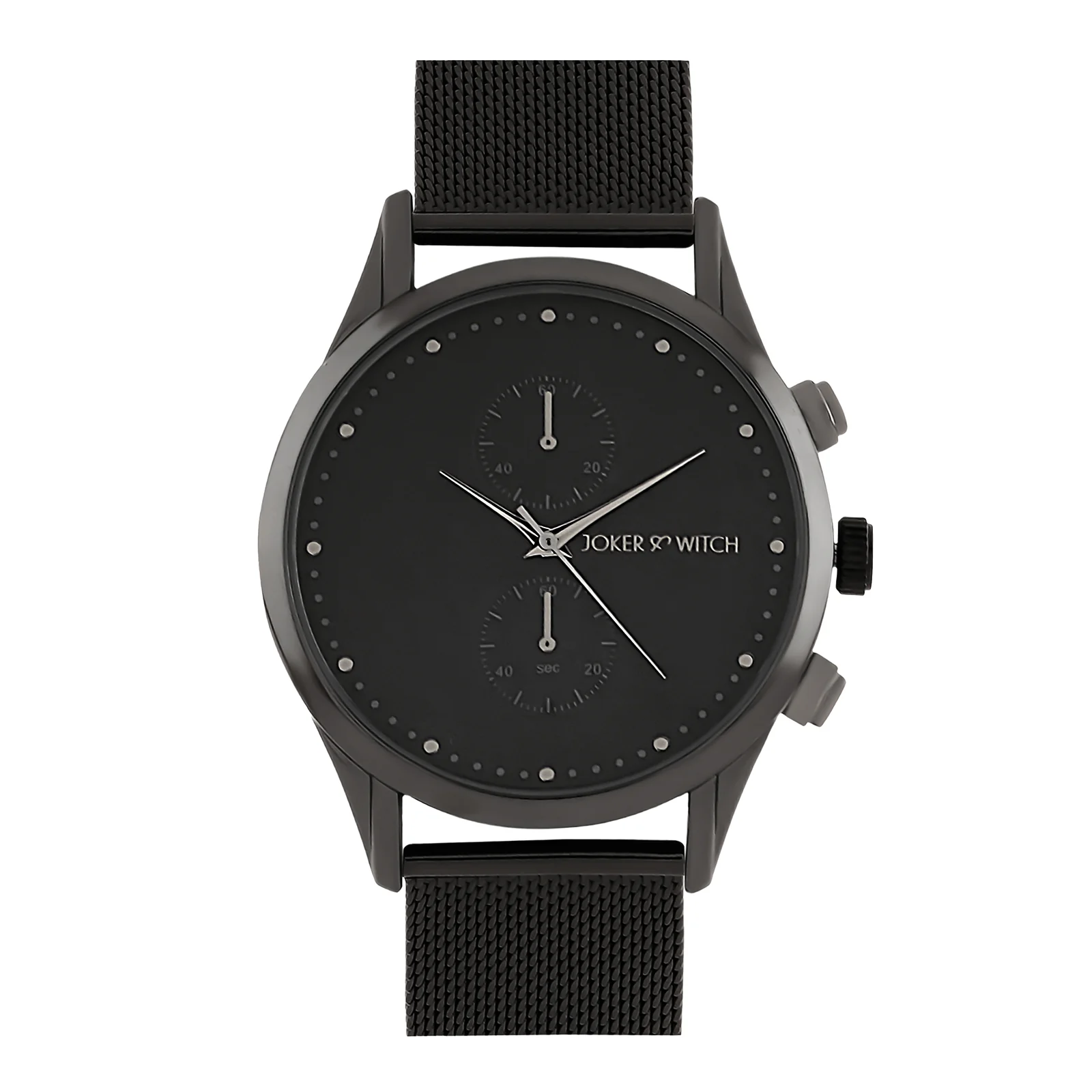 Quant Black XLarge Dial Mesh Strap Men's Watch