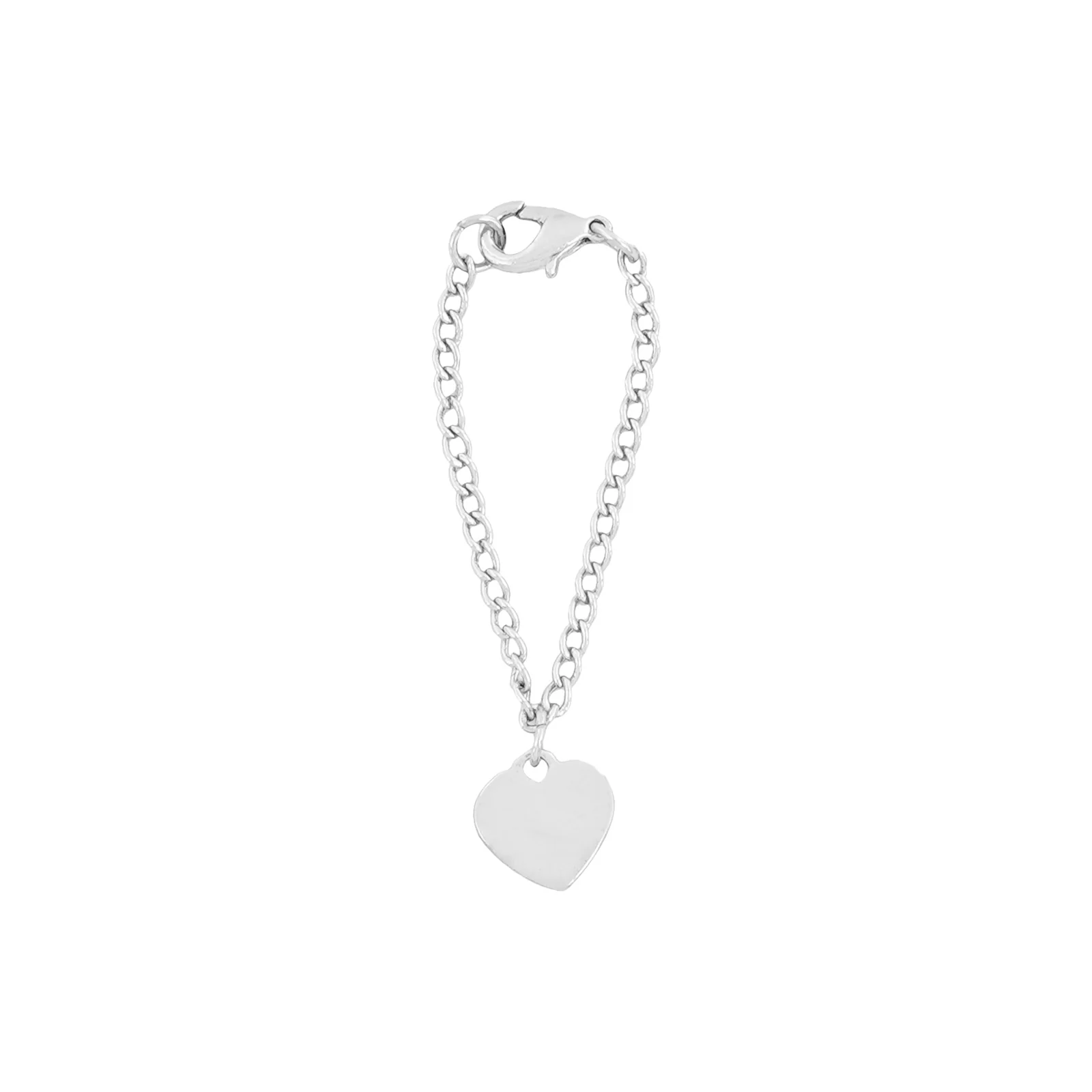 Rhinestone Heart Silver Watch Charm - Image 5