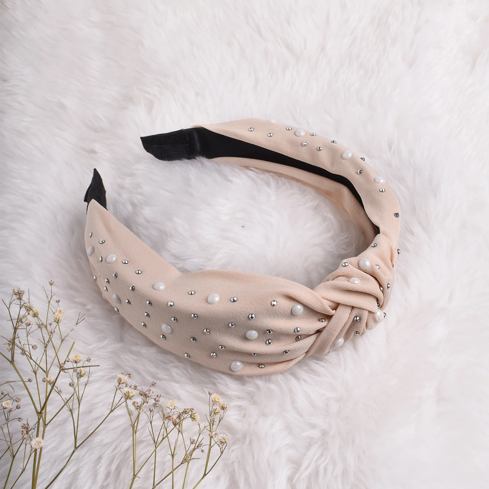 Ronnie Pearl Beige Hairband