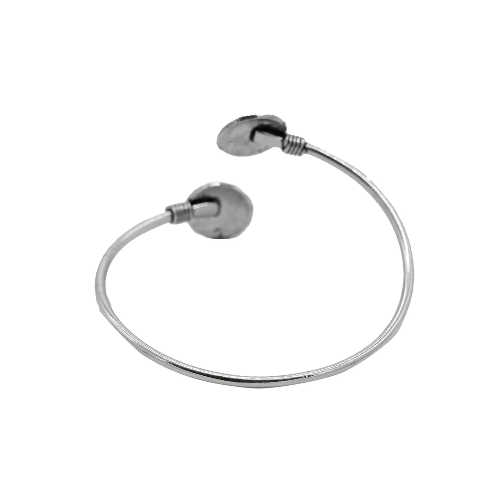 Rudra Circular Silver Oxidized Bracelet - Image 6