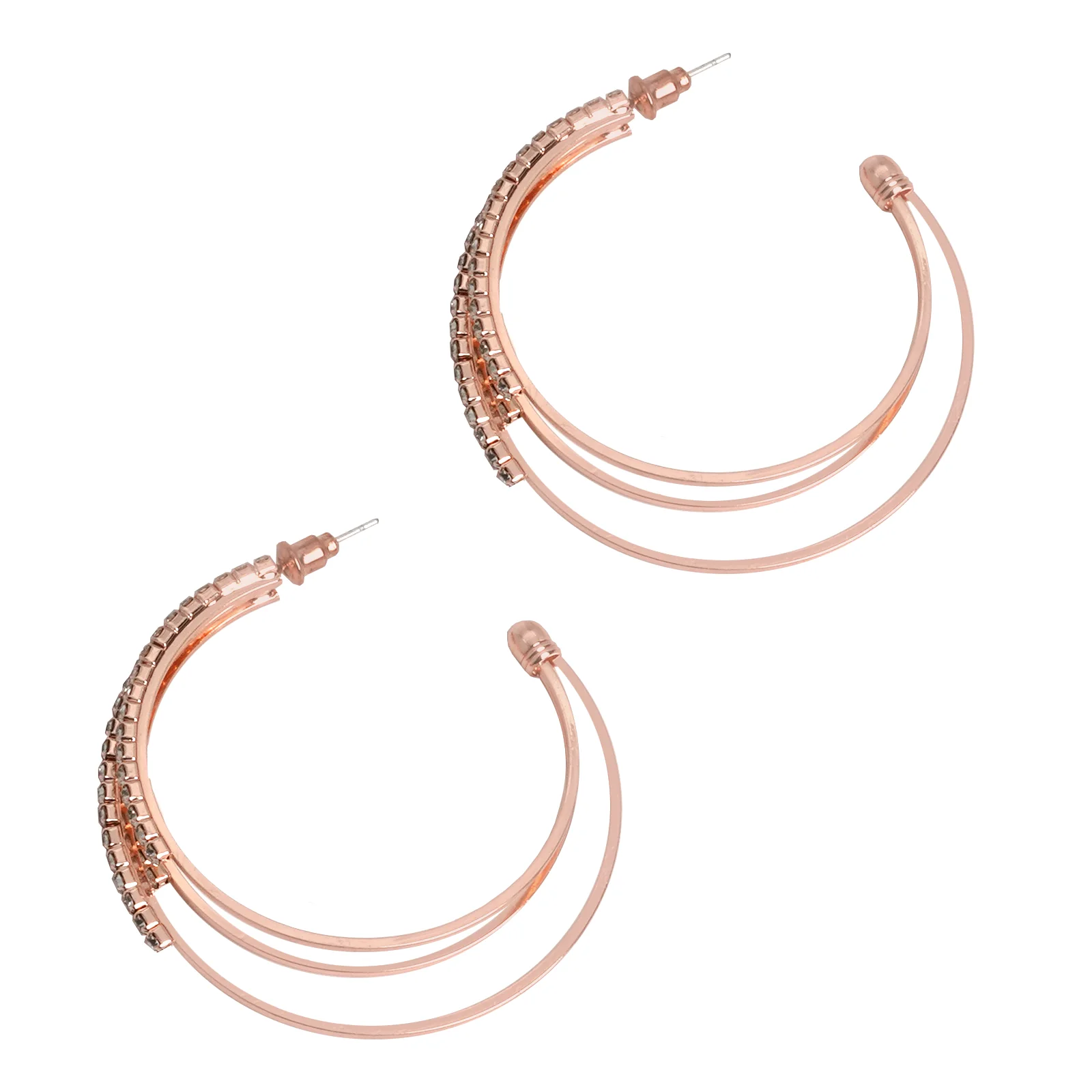 Saturday Night Rose Gold Hoops - Image 4