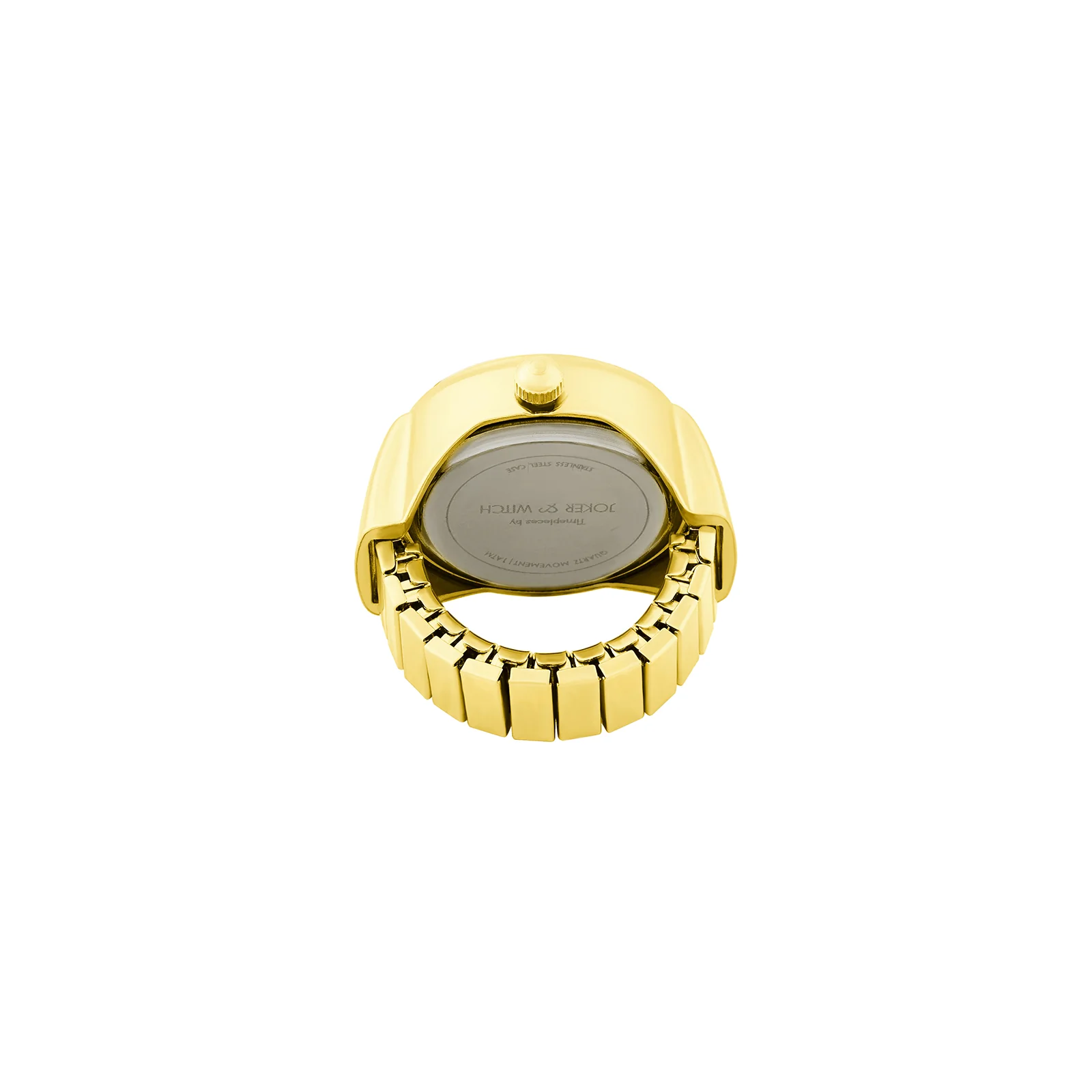 Savanna Zebra Mini Dial Gold Women's Ring Watch - Image 6