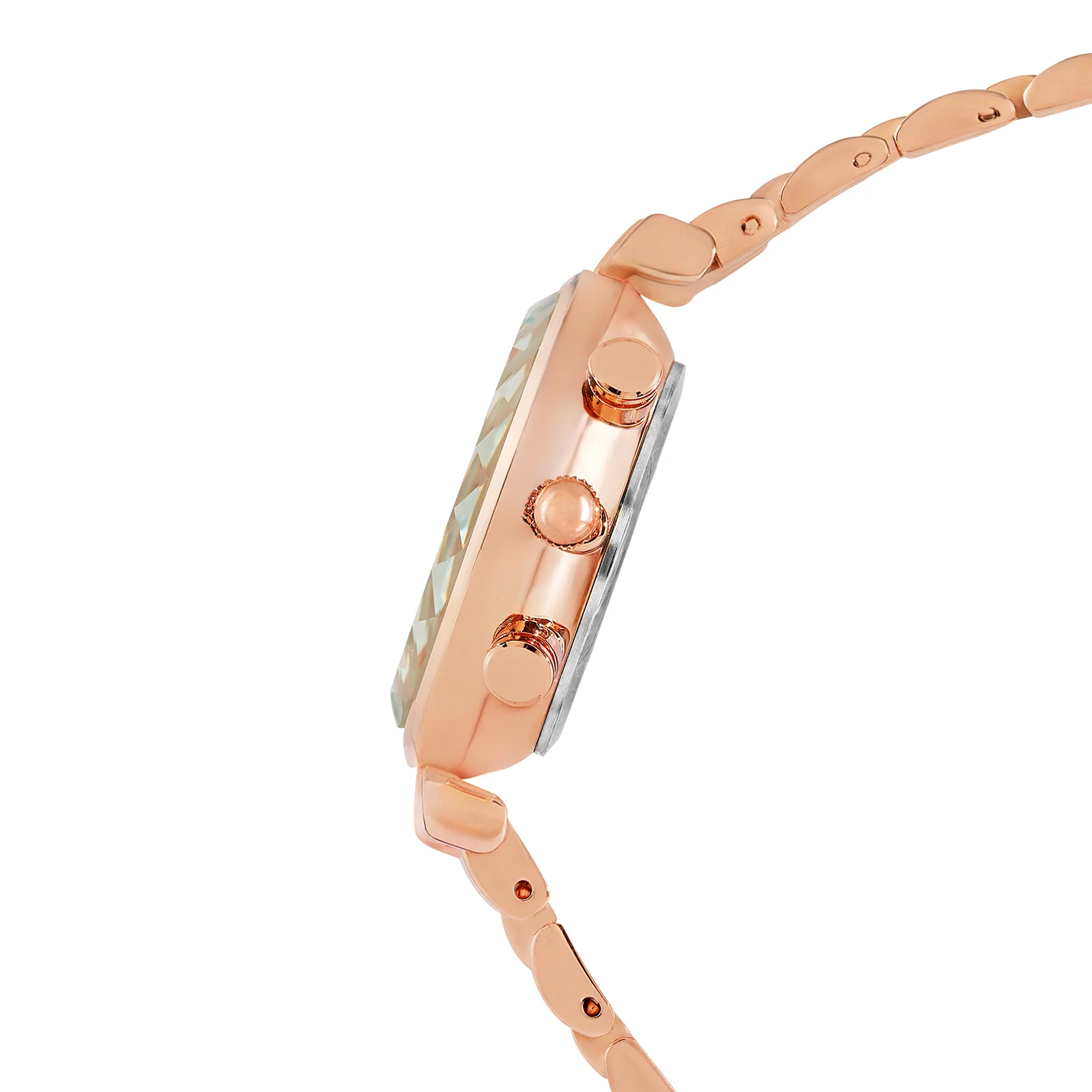 Solace Rosegold Sunray Crystal Glass Small Dial Rosegold Metallic Strap Women's Watch - Image 5