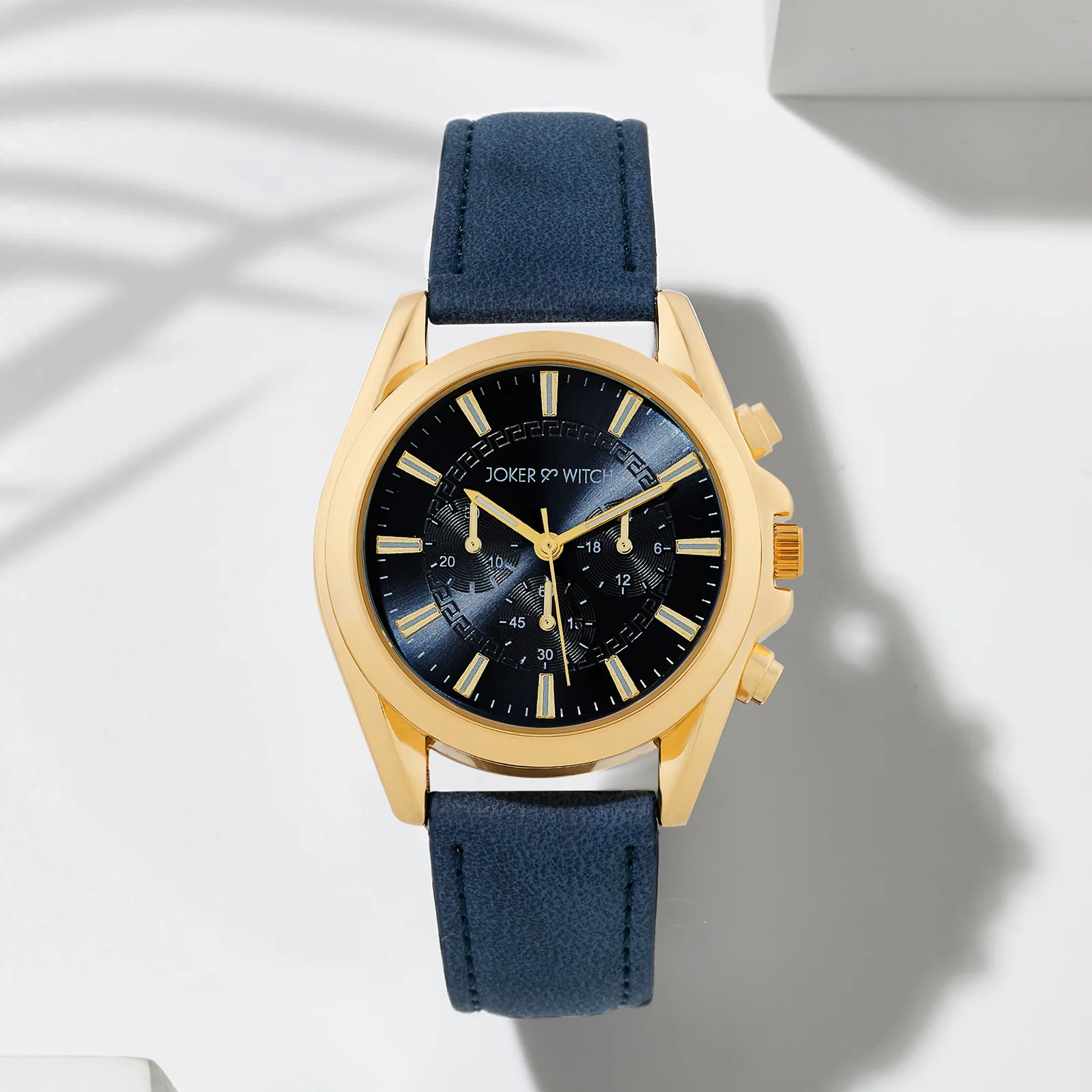 Soleil Blue Medium Dial PU Strap Women's Watch
