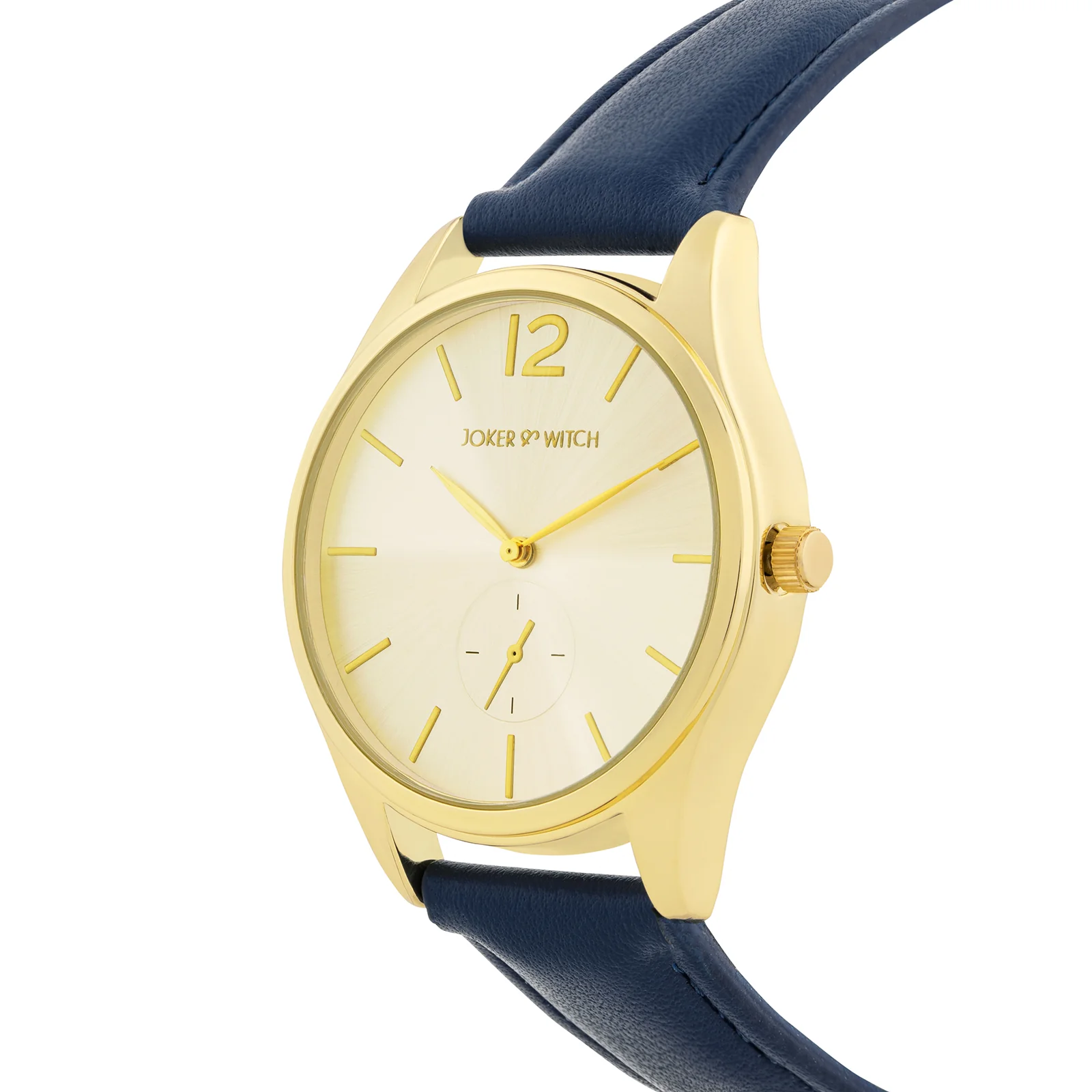 Steadfast Gold Large Dial Blue PU Strap Men's Watch - Image 4