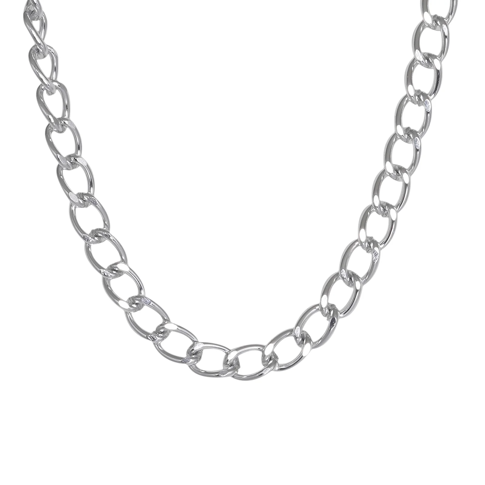 Stella Curb Chain Silver Necklace - Image 3