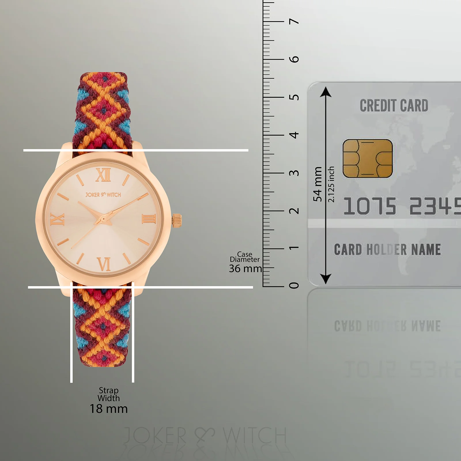 Sundown Strand Rose Gold Medium Dial Multicolor Macrame Strap Women's Watch - Image 8