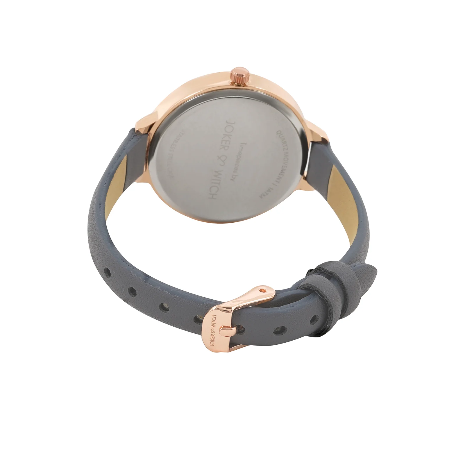 Sunrise Grey Medium Rhinestone Dial PU Strap Women's Watch - Image 6