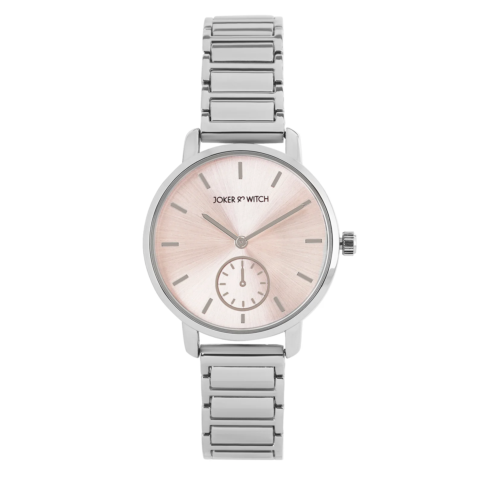 Taila Pink Medium Dial Silver Linked Chain Strap Women's Watch