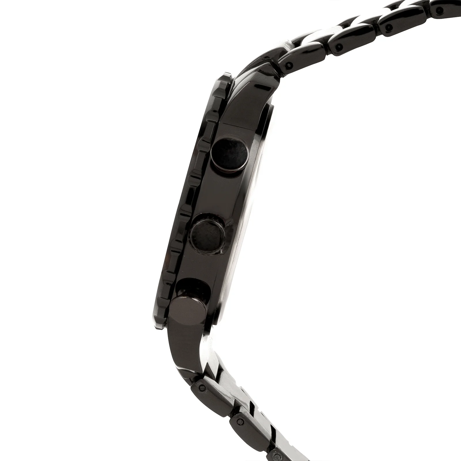 Taye Taupe Large Dial Gunmetal Linked Chain Strap Unisex Watch - Image 5