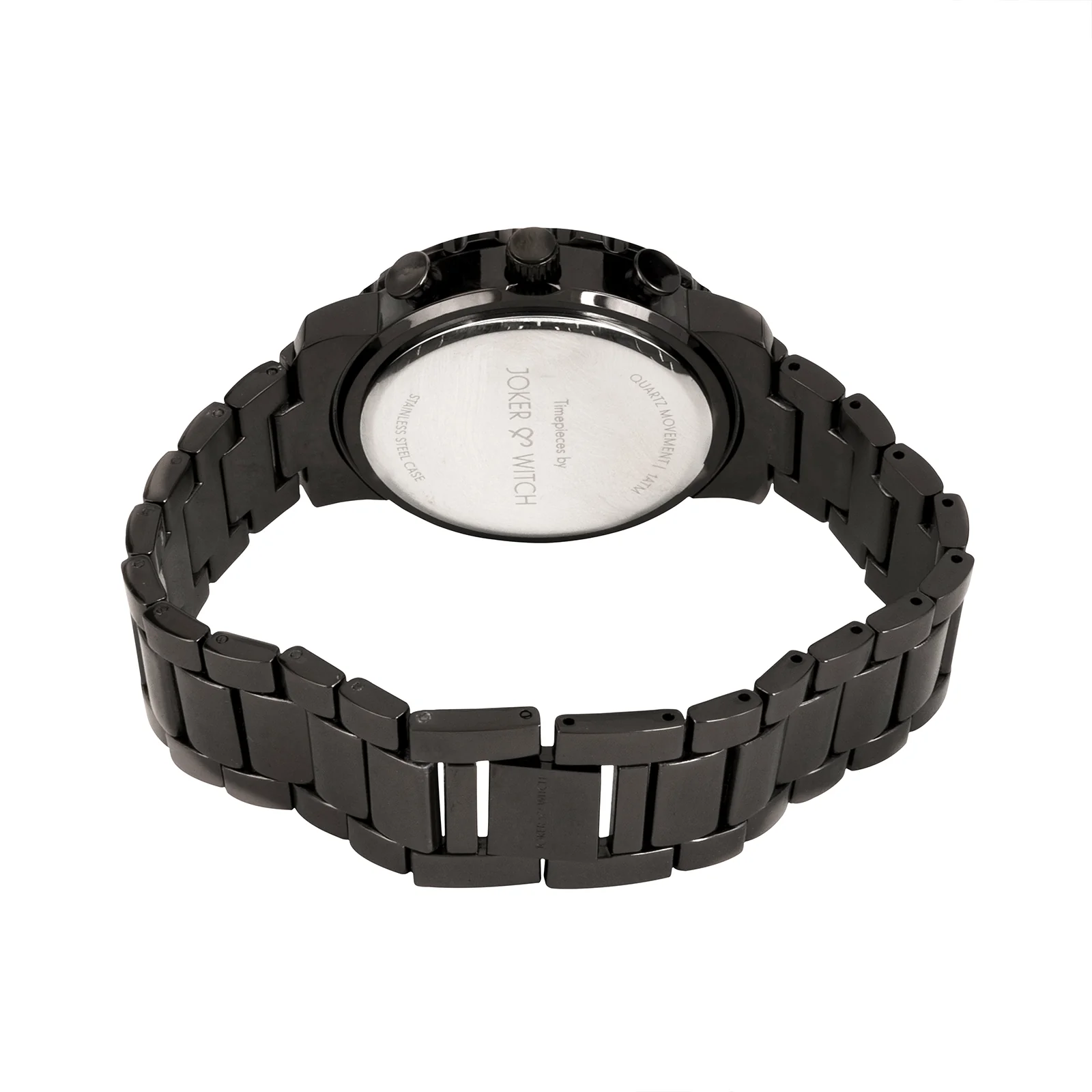 Taye Taupe Large Dial Gunmetal Linked Chain Strap Unisex Watch - Image 6