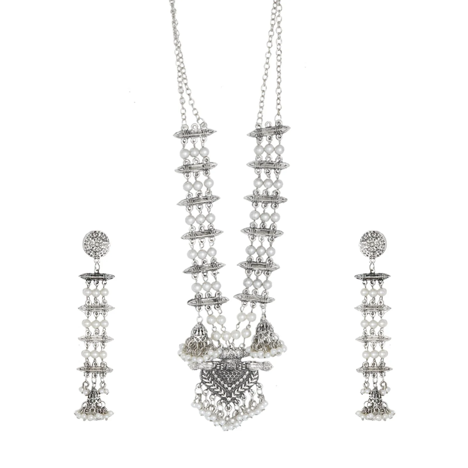 Teejh Aabha Silver Oxidised Jewelry Gift Set - Image 2