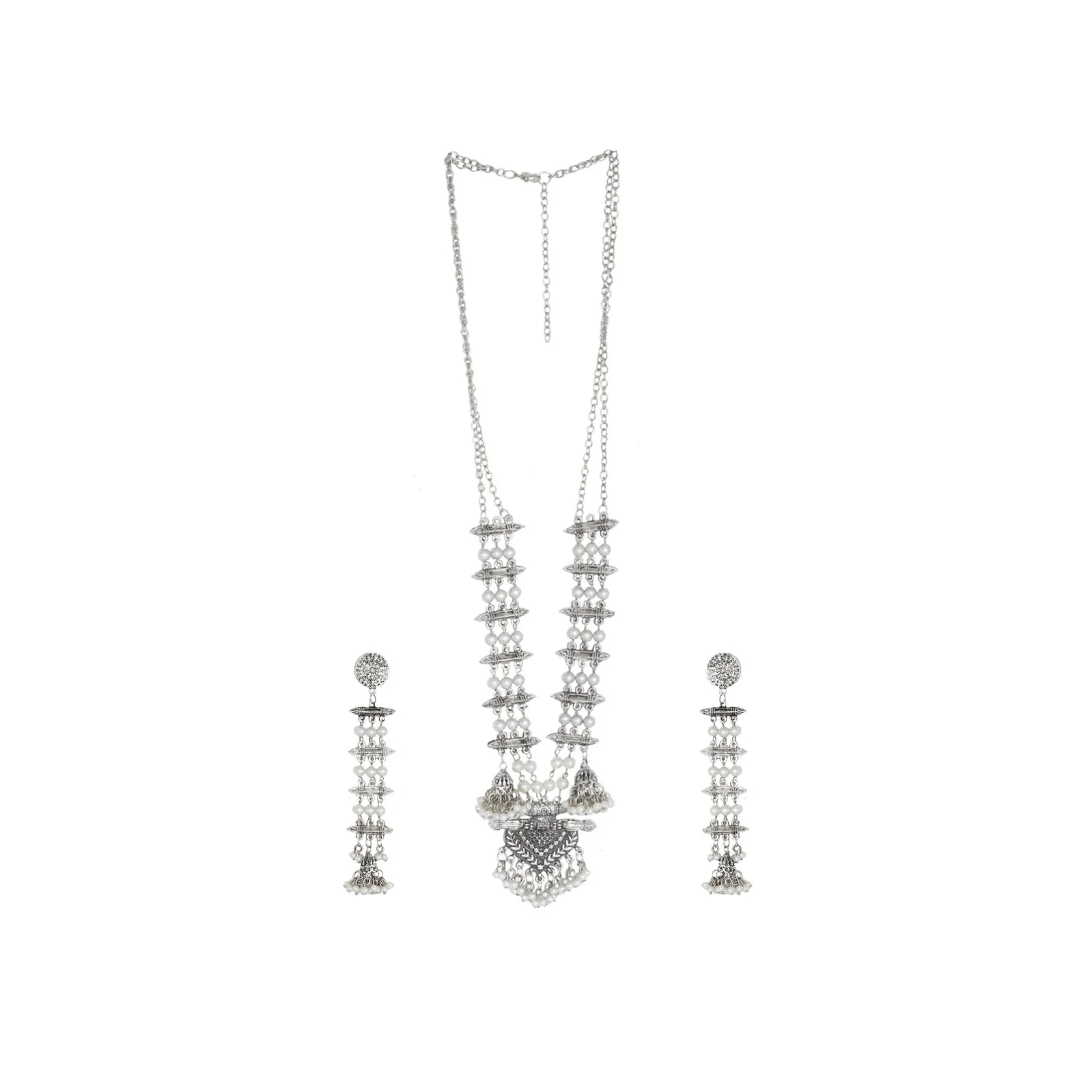 Teejh Ambika Silver Oxidised Jewelry Gift Set - Image 2