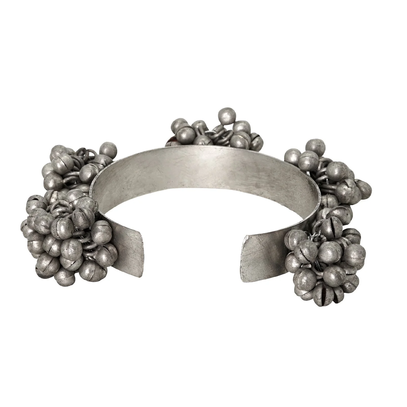 Teejh Chandhini Silver Oxidised Ghungroo Bracelet - Image 4
