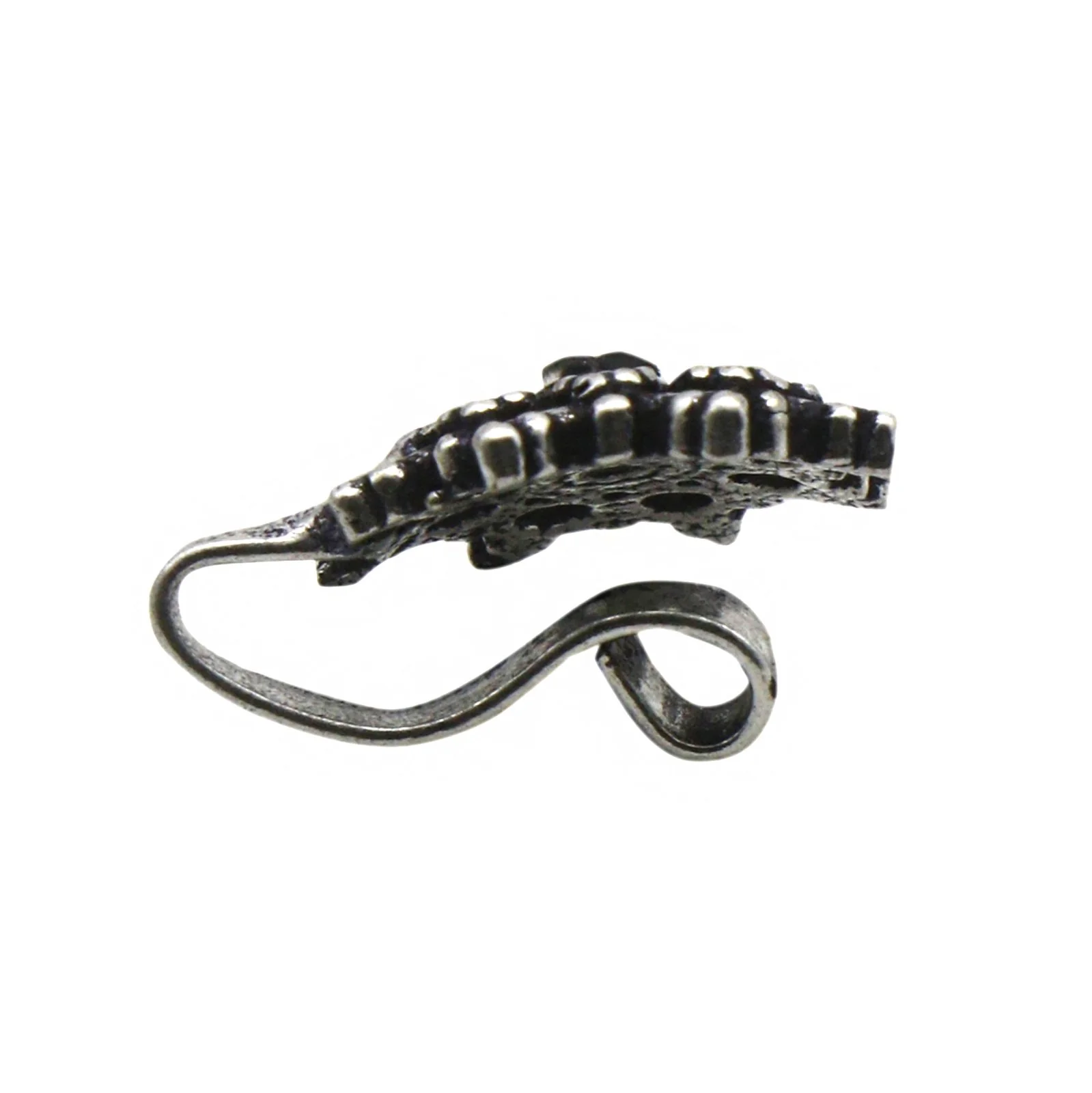 Gauri Black Stone Floral Nose pin - Image 6