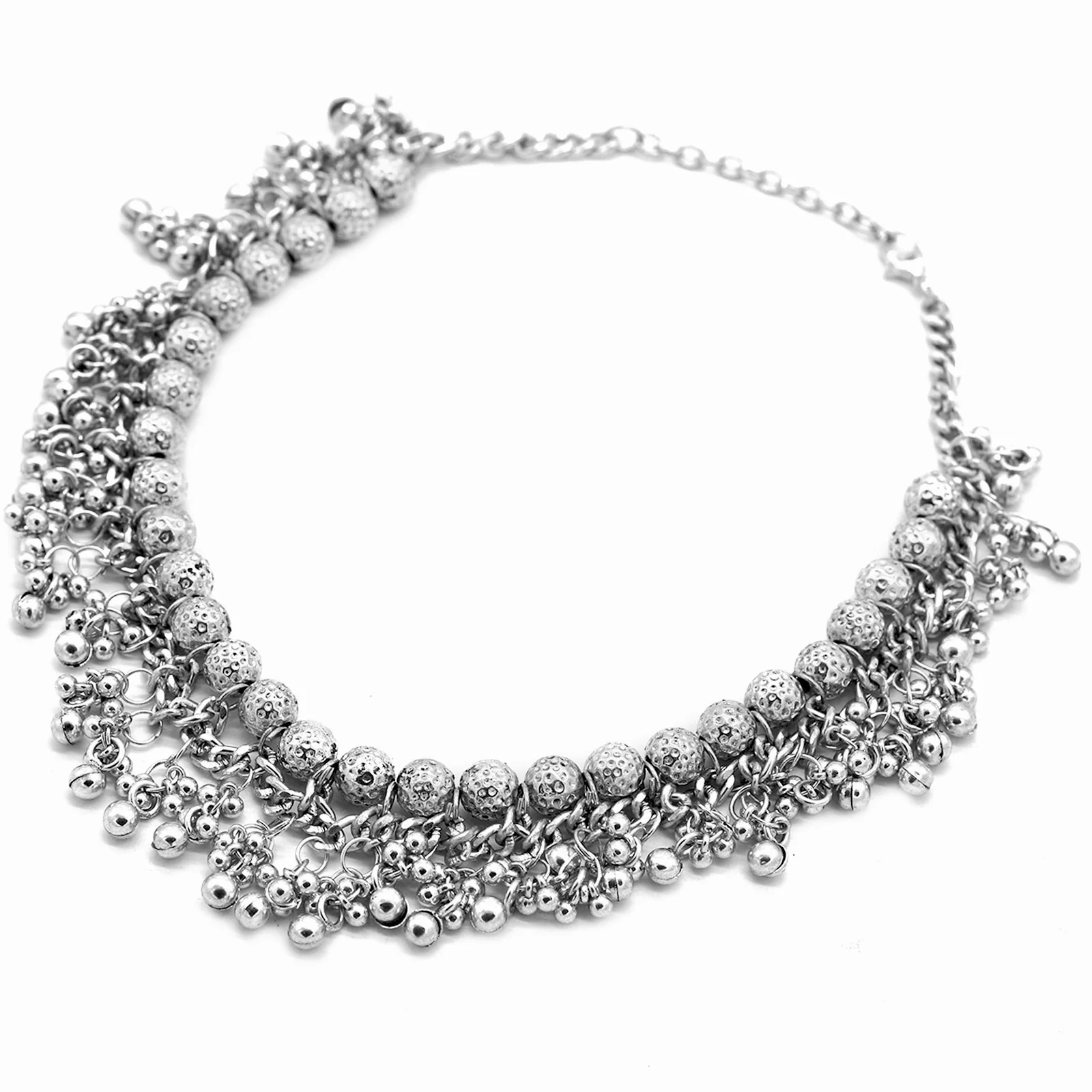 Gouri Metallic Ghungroo Silver Oxidized Jewelry Gift Set - Image 3