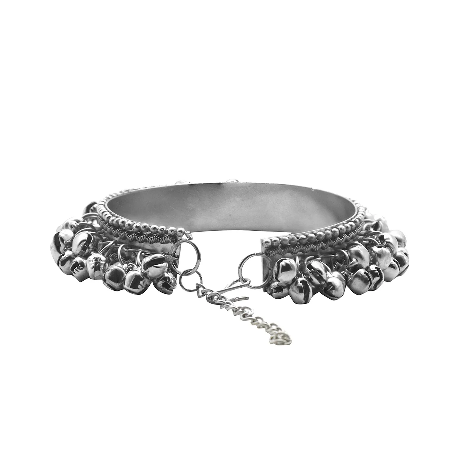 Gouri Metallic Ghungroo Silver Oxidized Jewelry Gift Set - Image 5