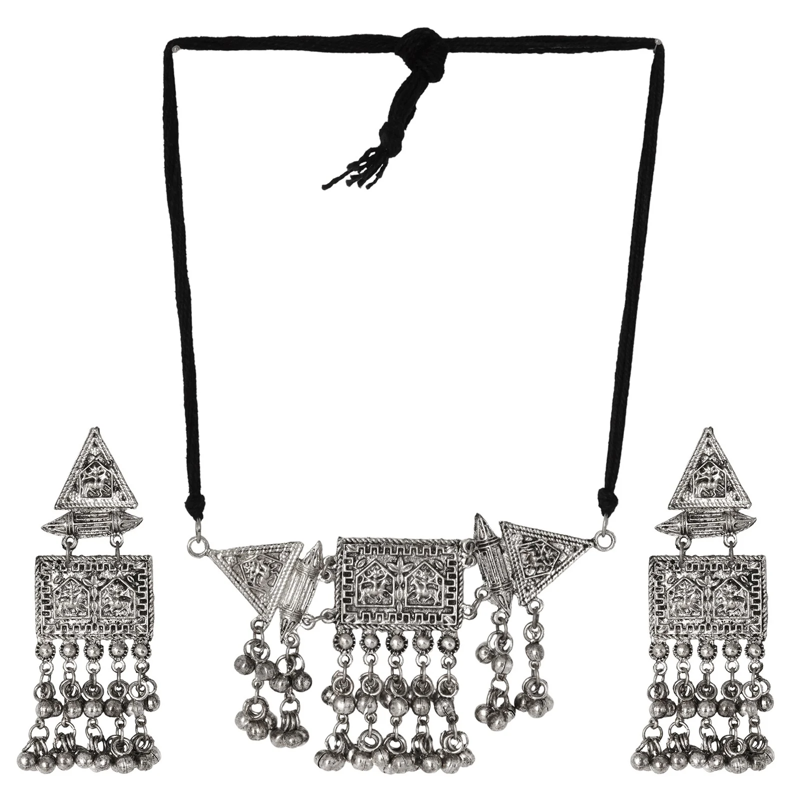 Teejh Hareetha Silver Oxidised Jewelry Gift Set - Image 2