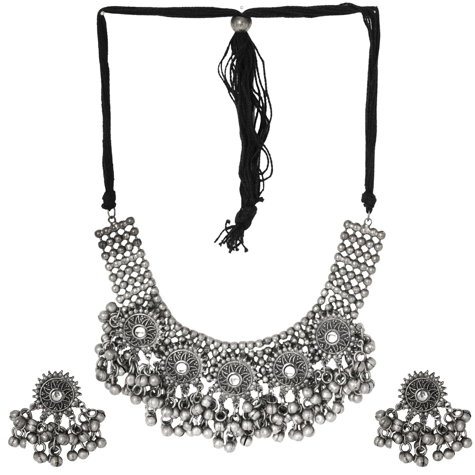 Teejh Kalya Silver Oxidised Jewelry Gift Set - Image 2