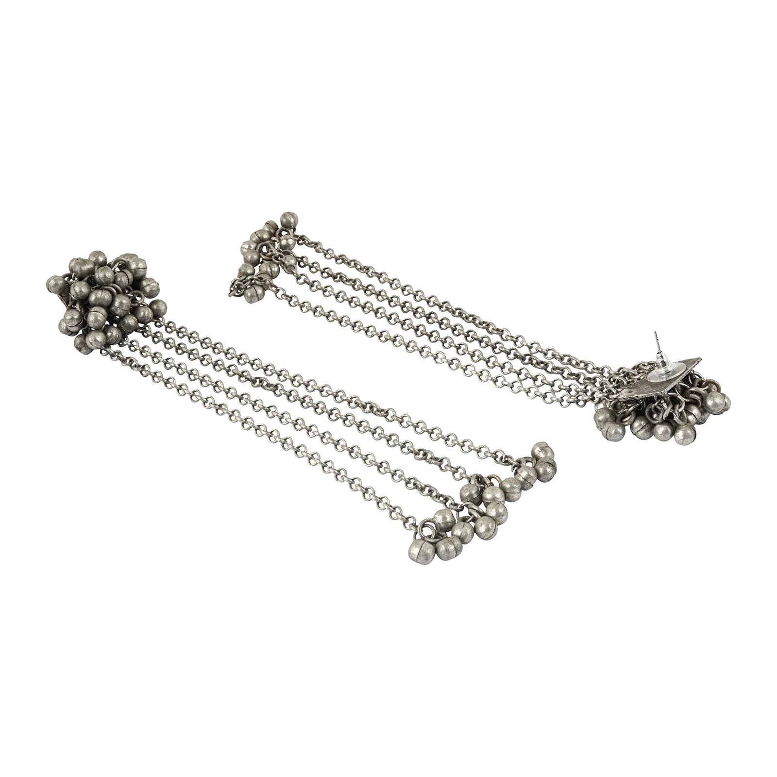 Teejh Khurmi Silver Oxidised Ghungroo Earring - Image 5