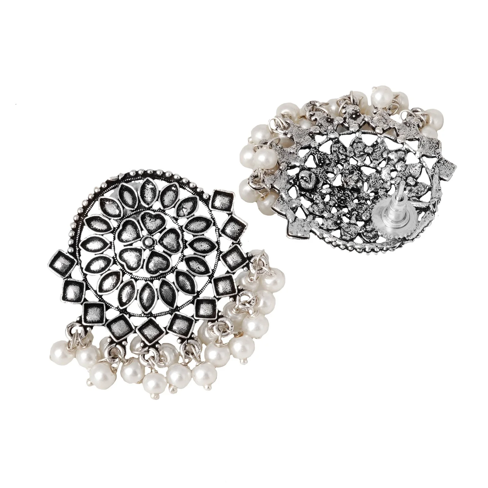 Teejh Laasya Silver Oxidised Necklace Set - Image 6