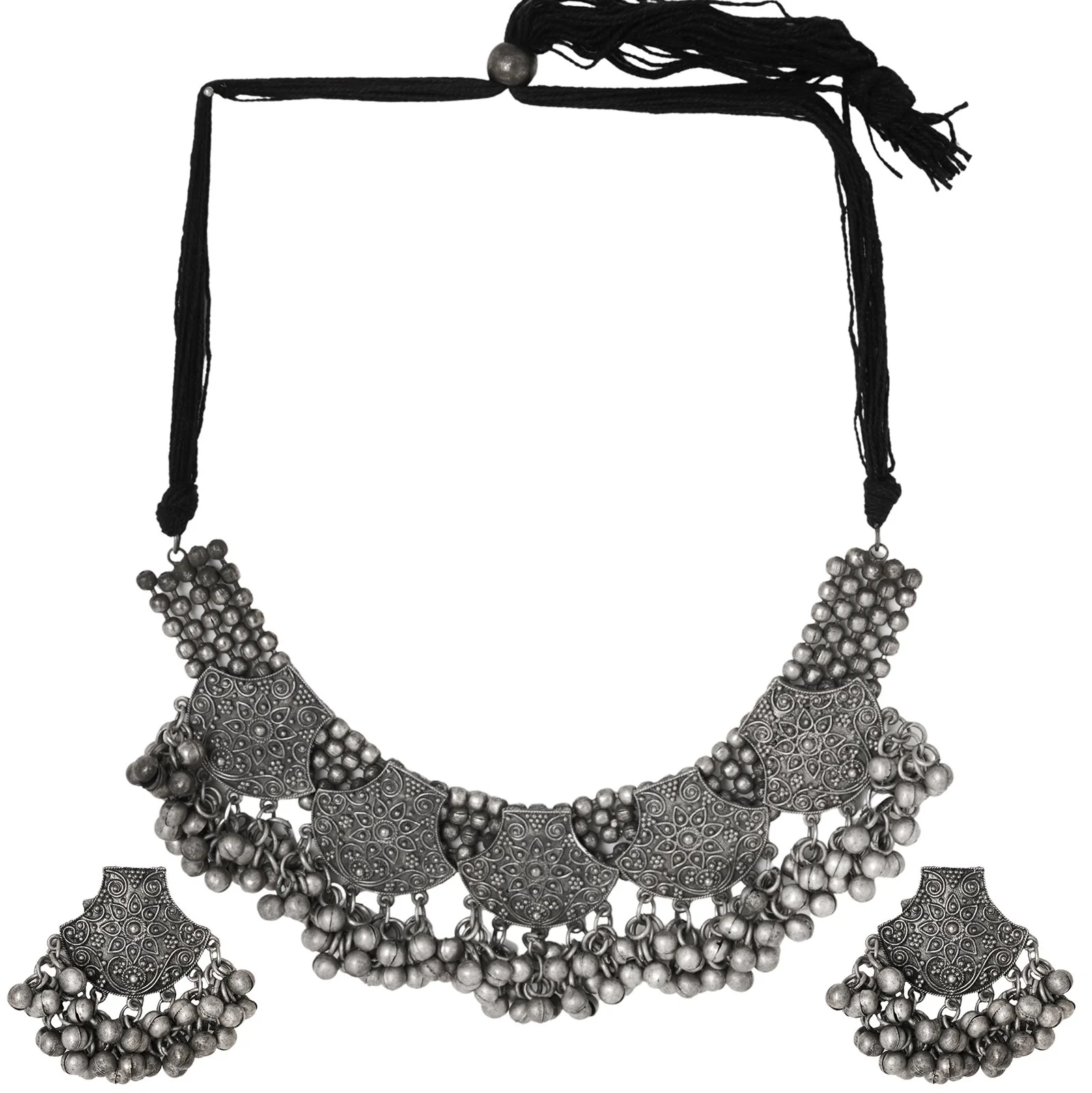 Teejh Manisha Silver Oxidised Jewelry Gift Set - Image 2