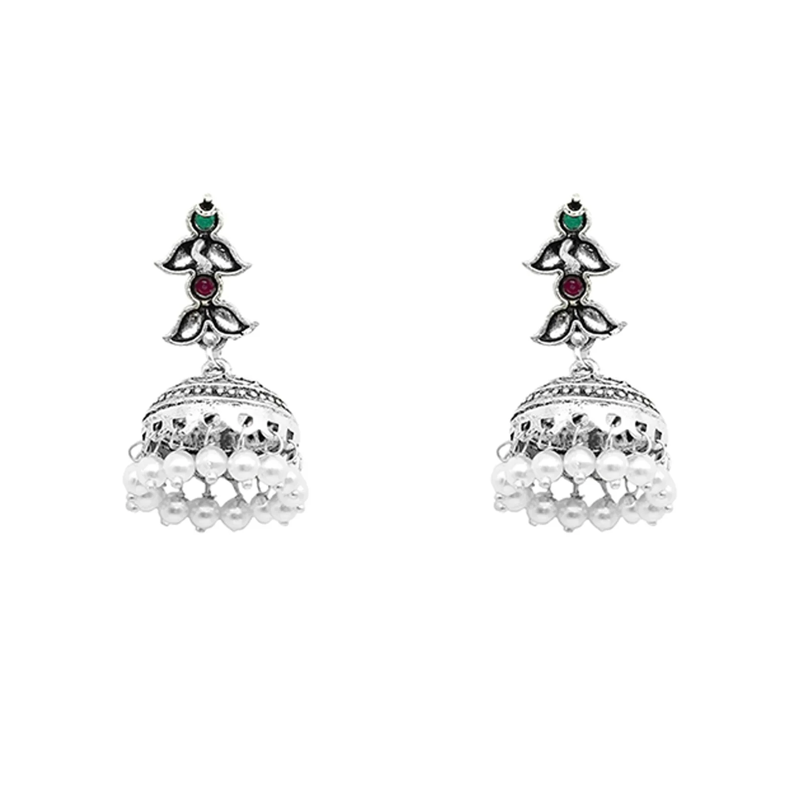 Teejh Margal Silver Oxidised Jewelry Gift Set - Image 4