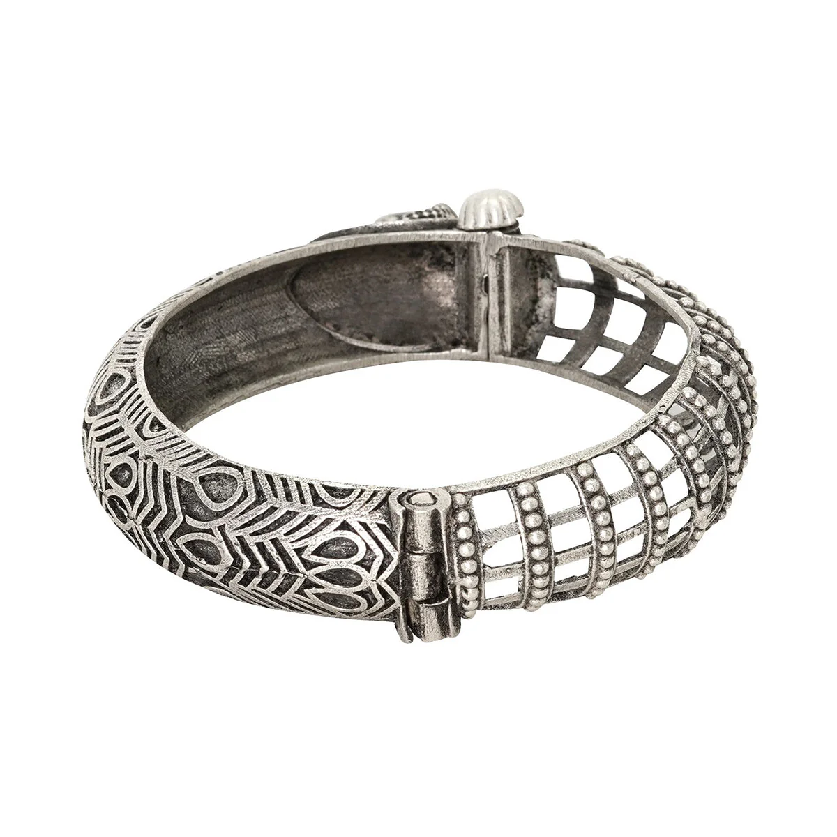 Teejh Mayurika Silver Oxidised Jewelry Gift Set - Image 8