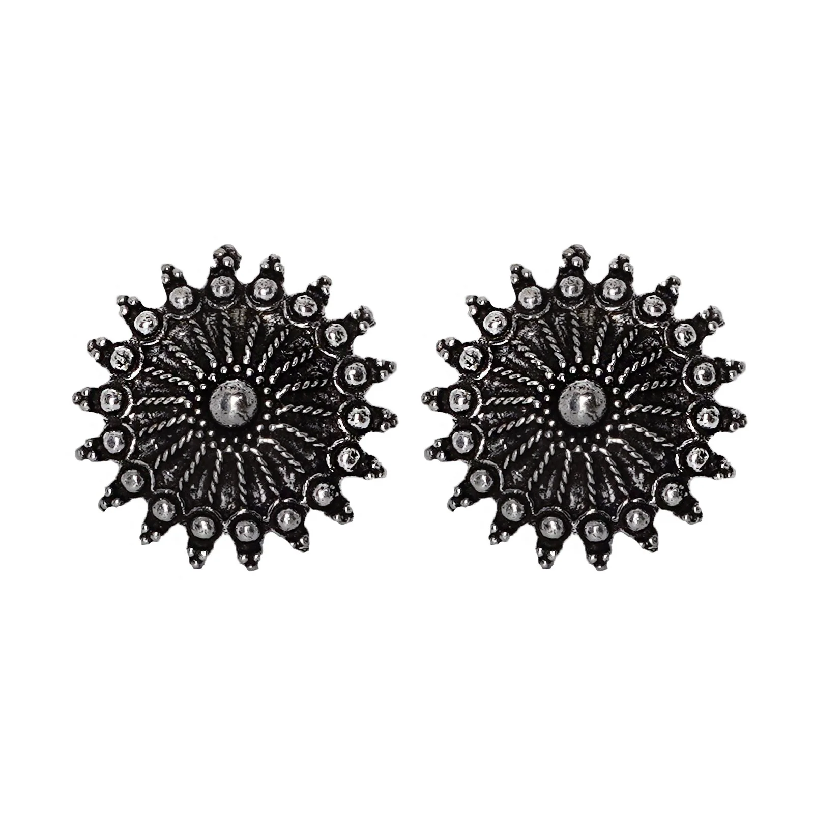 Teejh Megh Silver Oxidised Toe Rings - Image 3