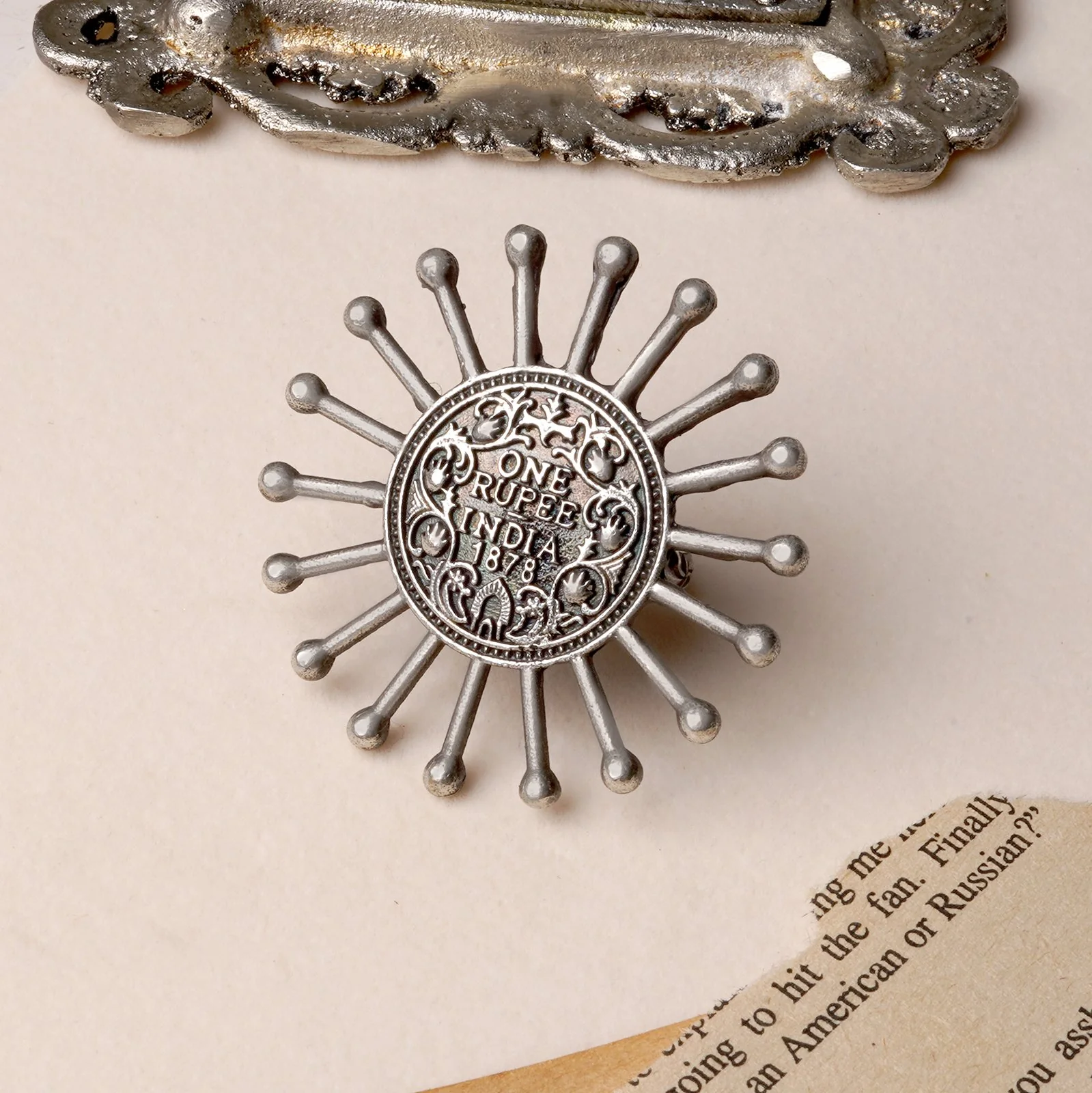 Teejh Omisha Silver Oxidised Ring