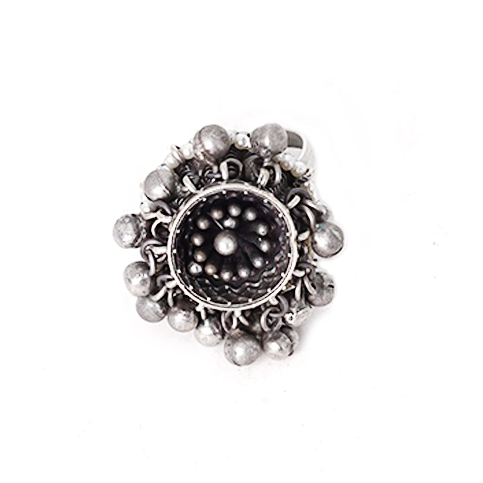 Teejh Riona Ghungroo Antique Silver Teejh Ring - Image 4