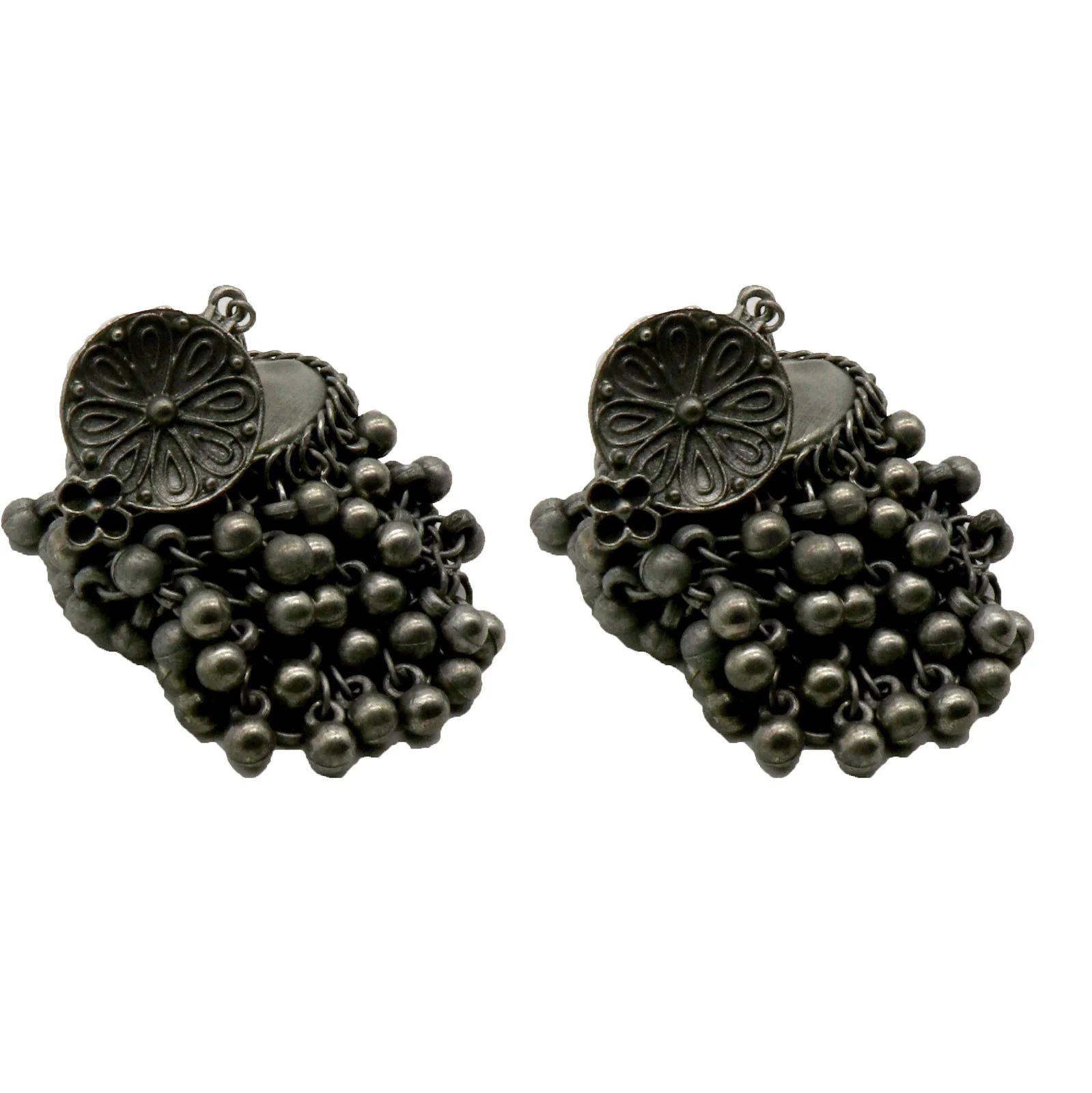 Teejh Saira Silver Oxidised Earrings - Image 3