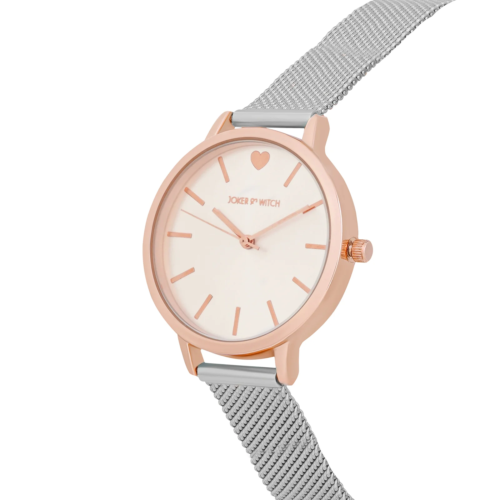 Twelve O'Heart Silver Medium Dial Mesh Strap Women's Watch - Image 4