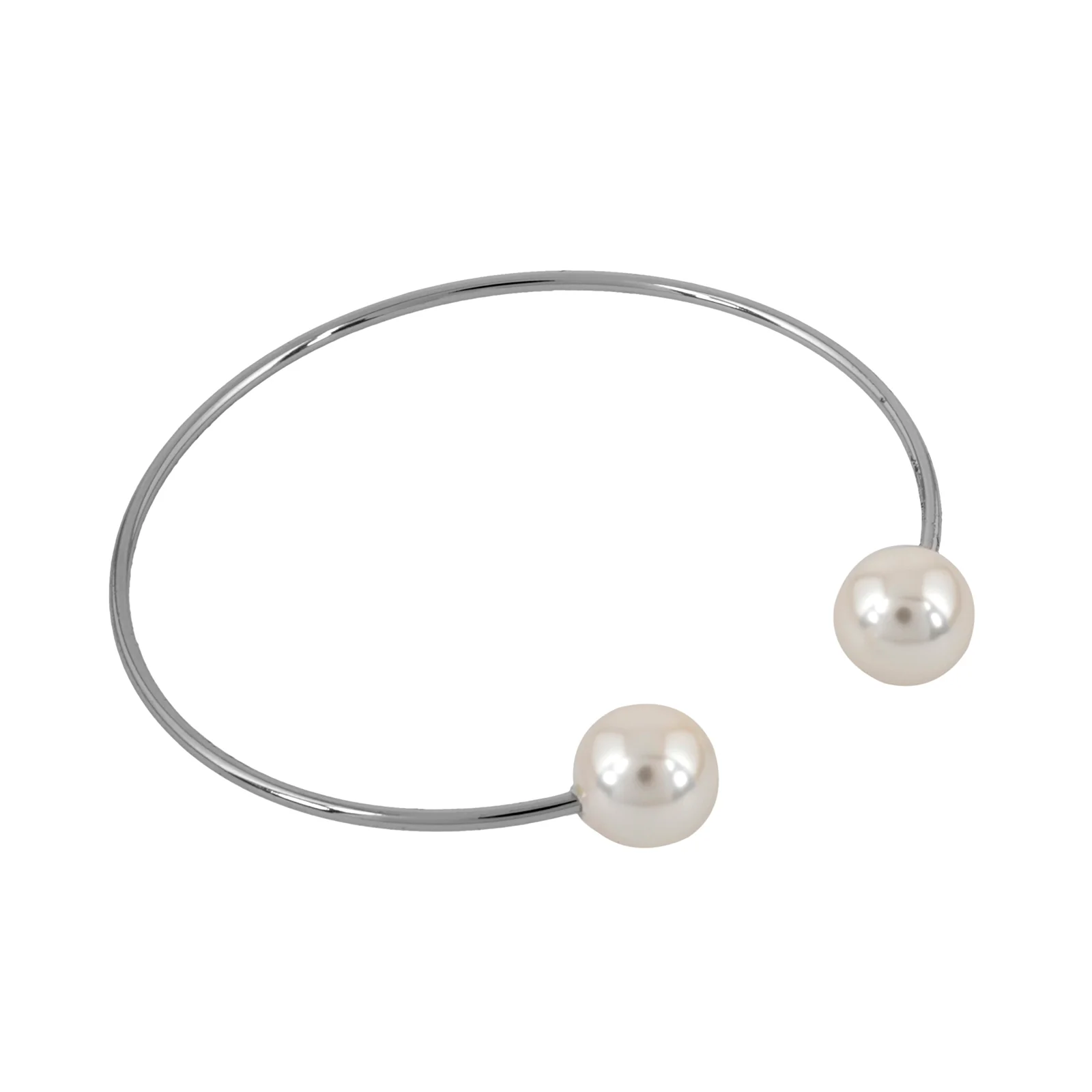 Twin Pearl Silver Bracelet - Image 2