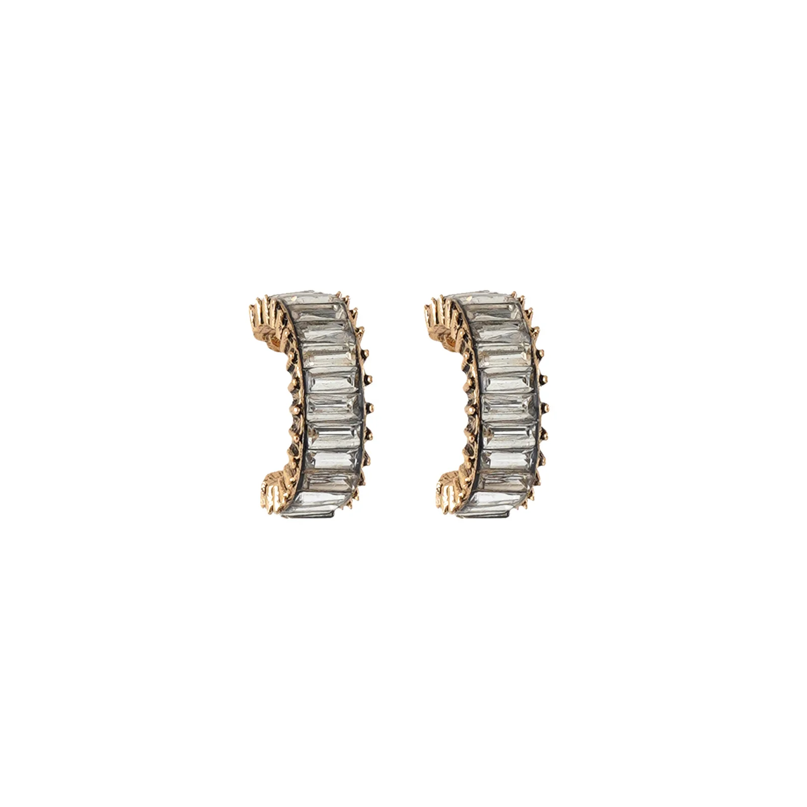 Ula Hoop White Stone Earrings - Image 3