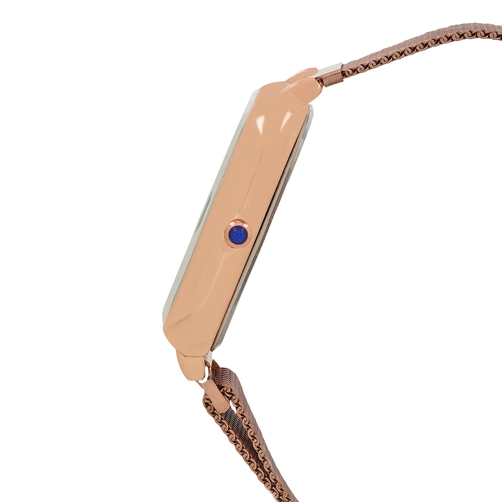Utopia Pink Medium Rectangle Dial Rose Gold Magnetic Strap Women's Watch - Image 5
