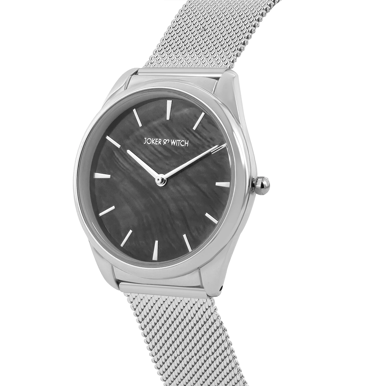 Venice Black Medium Dial Silver Mesh Strap Women's Watch - Image 4