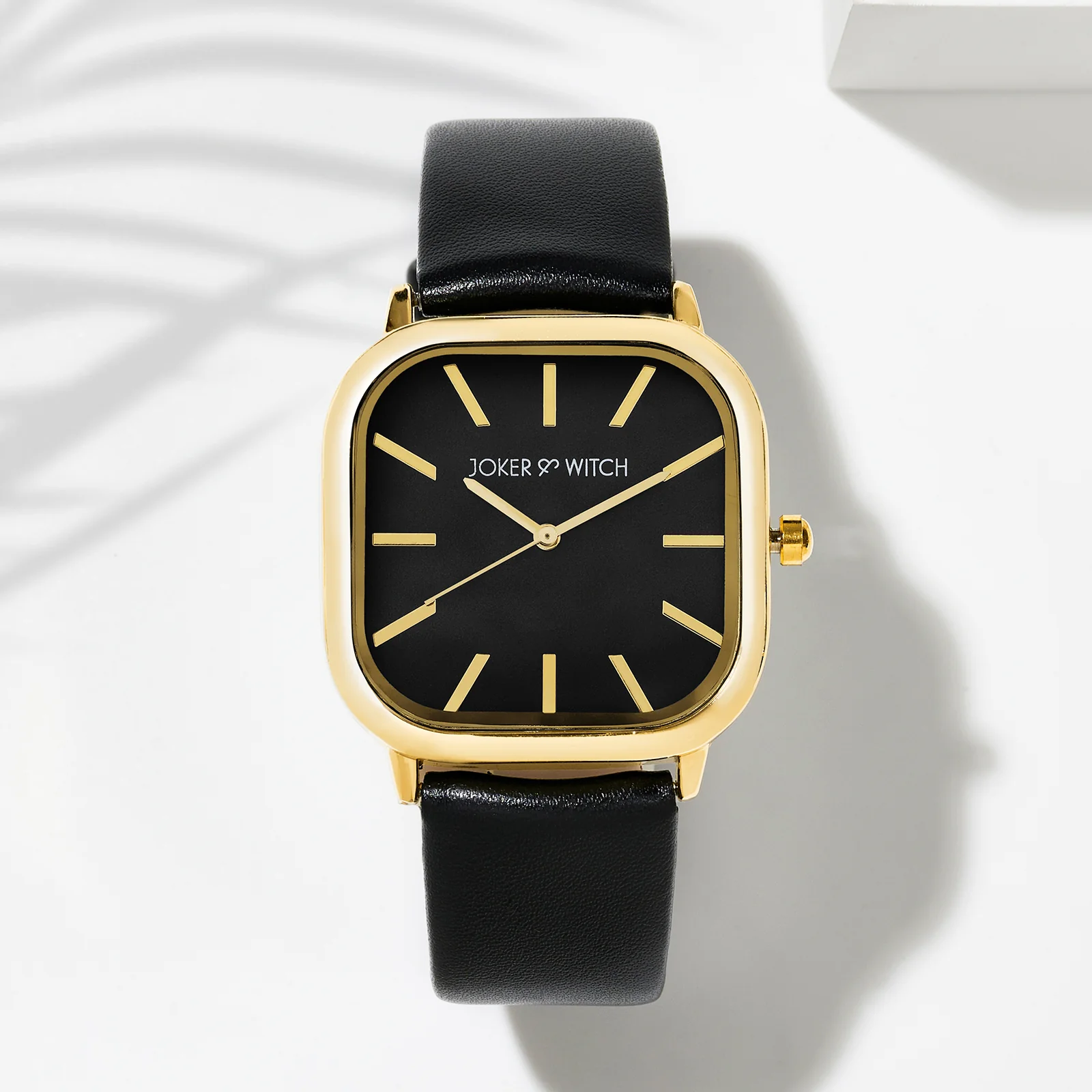 Vera Black Medium Square Dial PU Strap Women's Watch