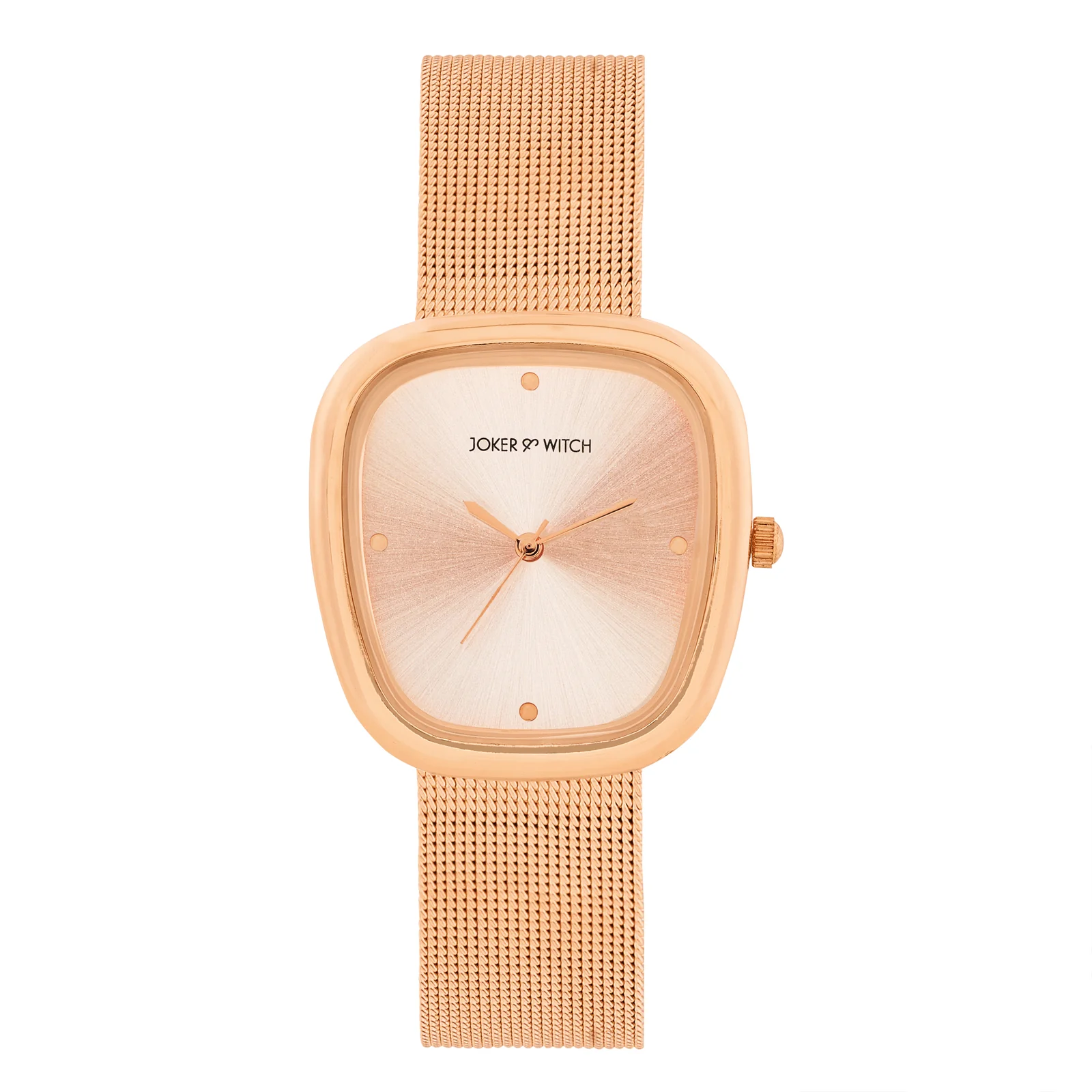 Verity Rose Gold Medium Square Dial Mesh Strap Women's Watch - Image 3
