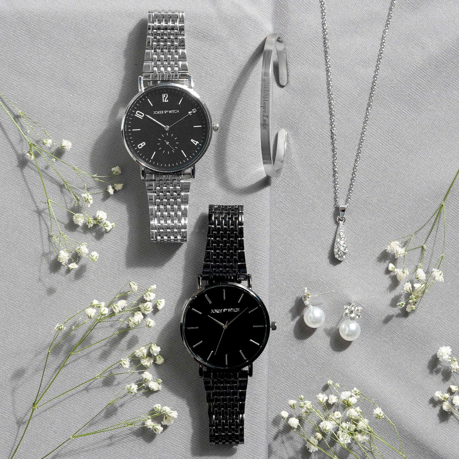 Violet Watch & Jewelry Gift Set