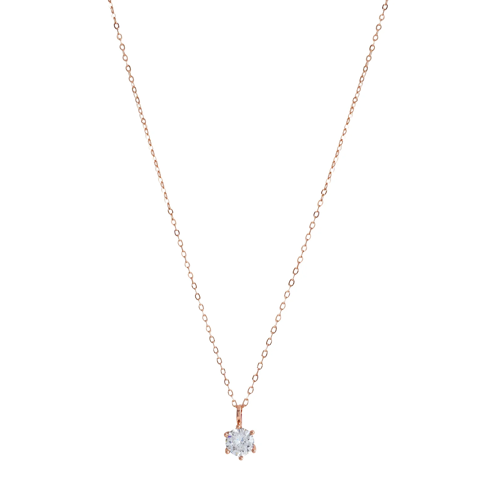 Zelda Rosegold Rhinestone Necklace - Image 4